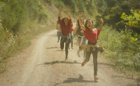 Girls running